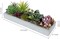 15 Inch Mixed Color Assorted Artificial Succulent Plant Arrangement in Modern Gray Clay Planter Tray